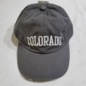 Gray and White Colorado Hat with Curved Brim